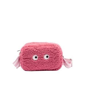 Skinnydip London Camera Crossbody Bag Pink Fluff Faux Fur Sherpa